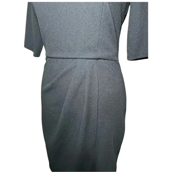 Lulus Made‎ With Love Size 4 Little Black Dress Short Sleeve Knee Length Wrap - Picture 3 of 11